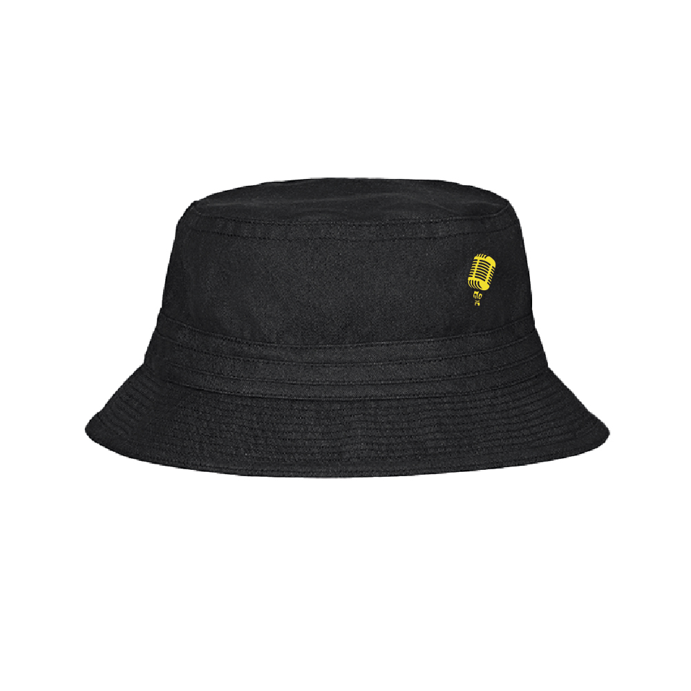 Load The Wagon Mic Line – Black Bucket Hat