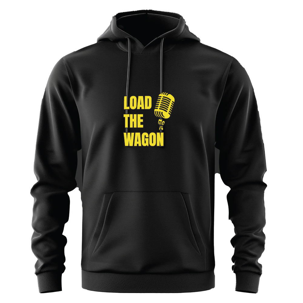 Load The Wagon Mic Line – Black Hoodie
